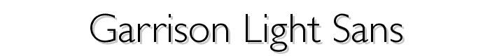 Garrison Light Sans font